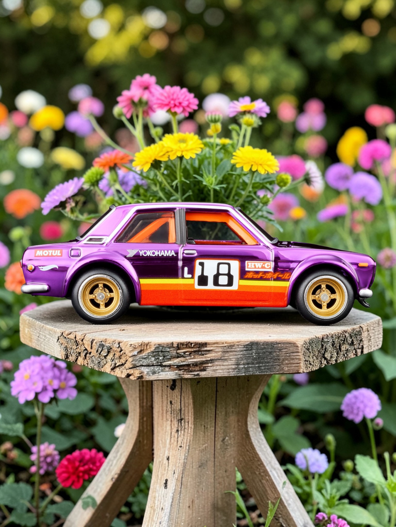 Hotwheels Classic RED Line  '71 Datsun 510 Die-cast Car 1:64 Scale-Premium Metal    Collectible For Car Lovers