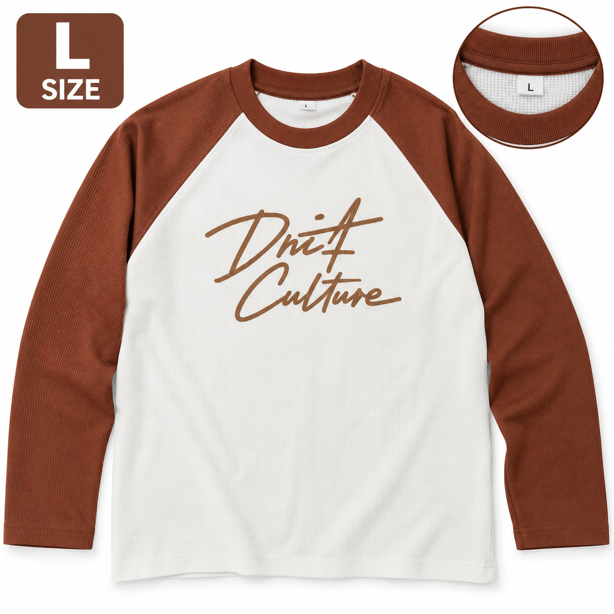 Drift Culture Men’s Round Neck Raglan Full Sleeve Printed T-Shirt | Stylish Casual & Trendy Streetwear Tee