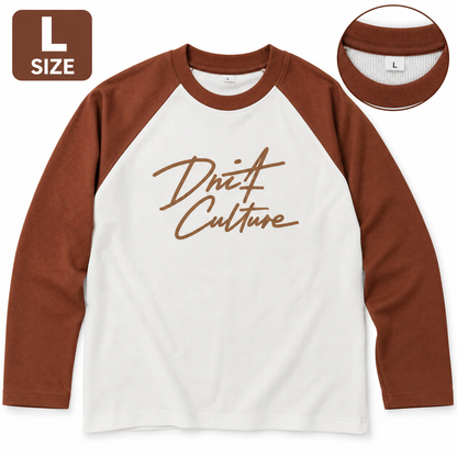 Drift Culture Men’s Round Neck Raglan Full Sleeve Printed T-Shirt | Stylish Casual & Trendy Streetwear Tee