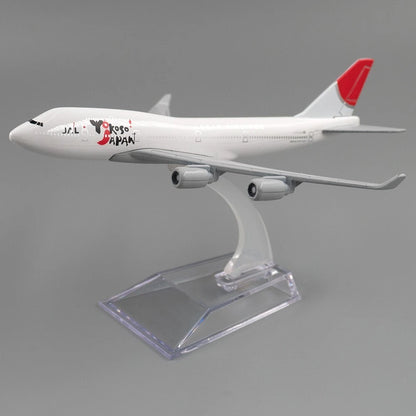 Aircraft Model Aircraft Boeing 747 Yokoso Japan JAL Airlines Model Alloy B747 Plane Airplane 16cm ( Code 128 )