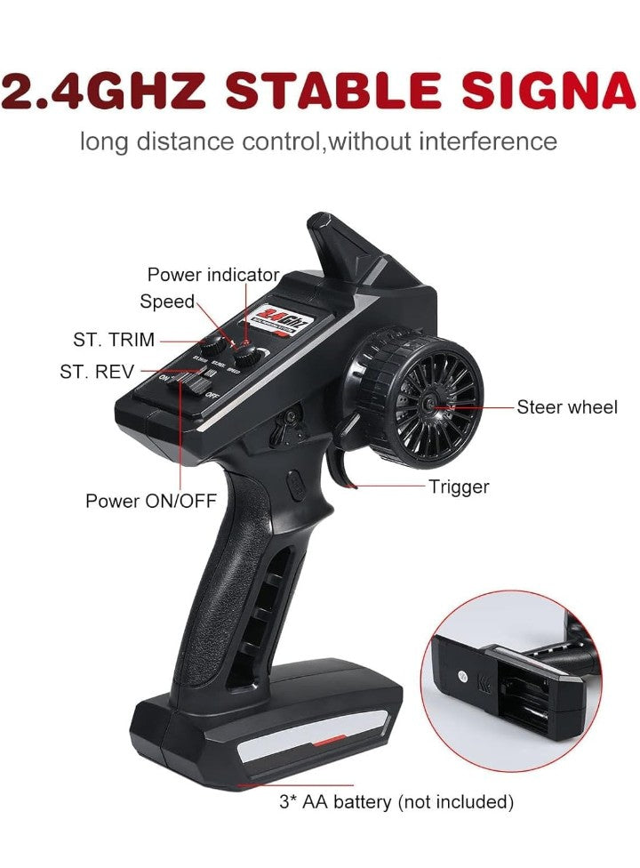 GANTRY 1:16 Scale RTR 4x4 RC Off-Road Racing Car – 2.4GHz High-Speed All-Terrain Vehicle with 7.4V Li-ion Battery, Magnetic Speed Motor, Shock Absorbers & Anti-Skid Tires Speed of 35 to 40 KM/H Remote control