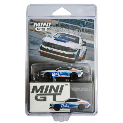 Mini GT #1172: Ford Mustang Dark Horse #24 Ford Performance Racing School Imported 1:64 Scal Box And Blister