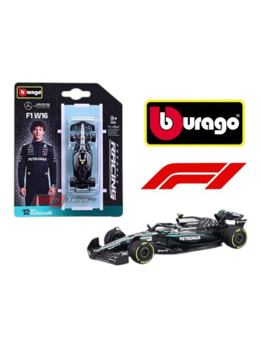 Bburago 2025 formula 1 (f1) kimi antonelil no 12 1:64 Scale (blister pack)
