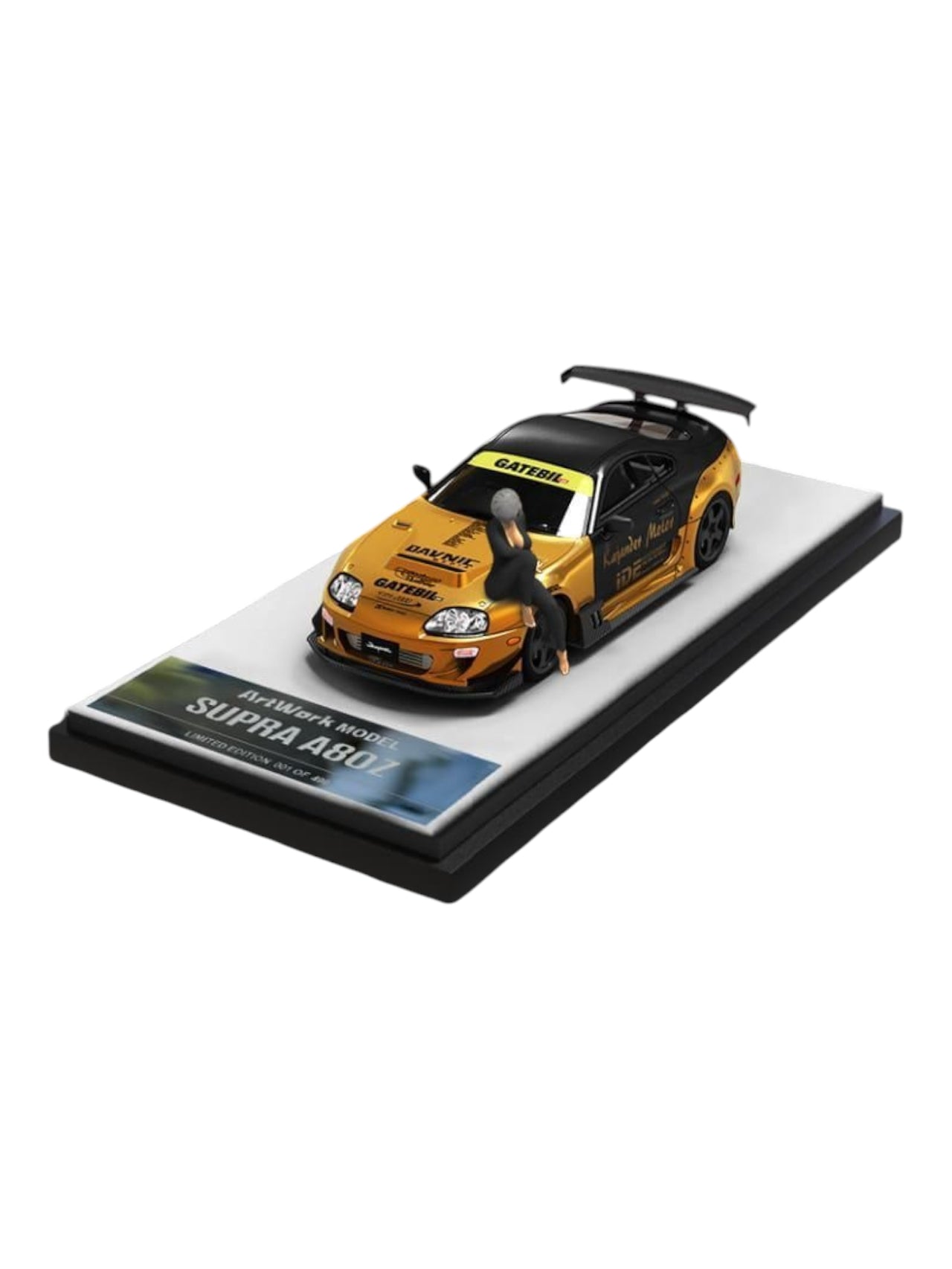 ArtWork Toyota Supra A80Z 1:64 Scale Limited Edition 055 of 499 (With Acrylic Case and Action Figure)
