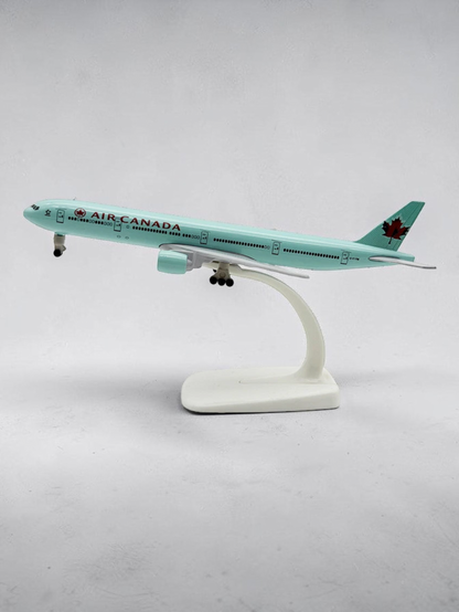 Aircraft 'Air Canada Boeing 777 Metal Diecast Airplane 20cm' Scale C-F I T W With Display Stand And Landing Wheels ( No.319)