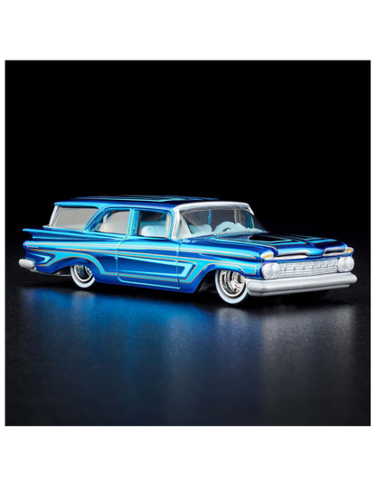 HotWheels Chevrolet 1959 Brookwood RLC 1:64 RLC (With Acrylic Case)