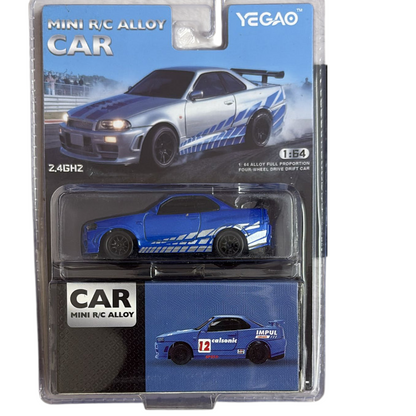 MINI (RC) remote control Alloy Car Yegao Full Proportion Four-wheel Drive Drift Car 2.4GHZ 1:64 Scale