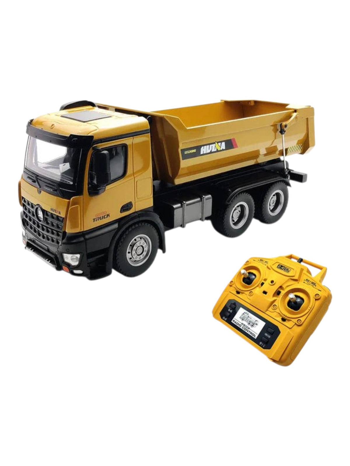Huina Toys 1582 All-Metal Professional RC Dump Truck 2026 Model with 10 Functions– Heavy Duty 2.4 GHz Remote Control Construction Truck 1:14 Scale