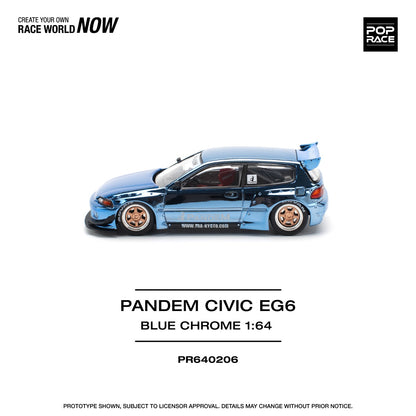 Pop race pr64-206 pandem civic eg6 1:64 Scale
