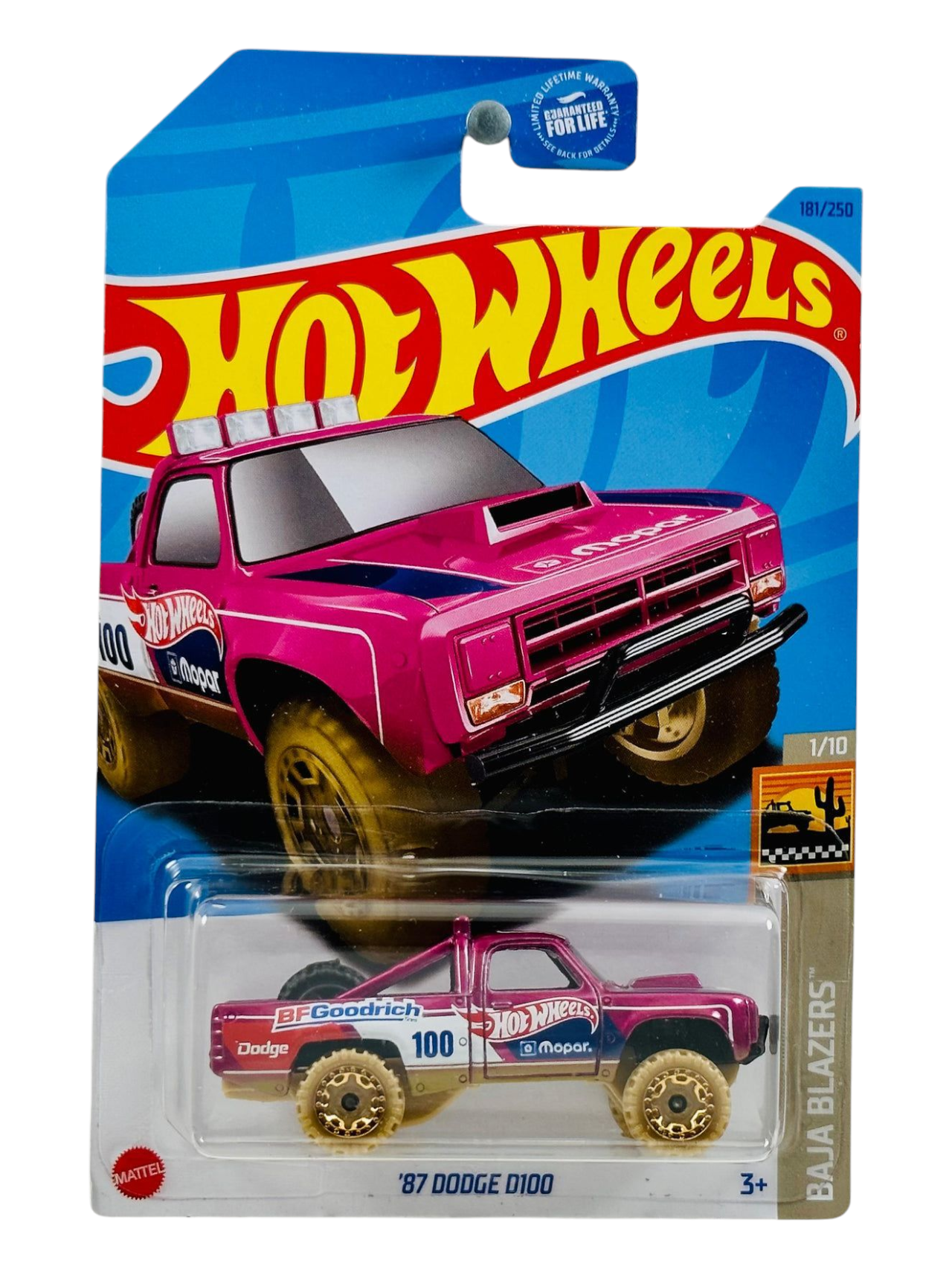 HotWheels 87 Dodge D100 Imported Mainline 1:64 Scale