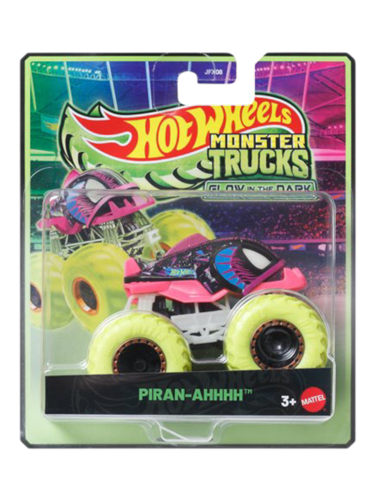 HotWheels monster trucks glow in the dark piran ahhhh 1:64 Scale JFX08