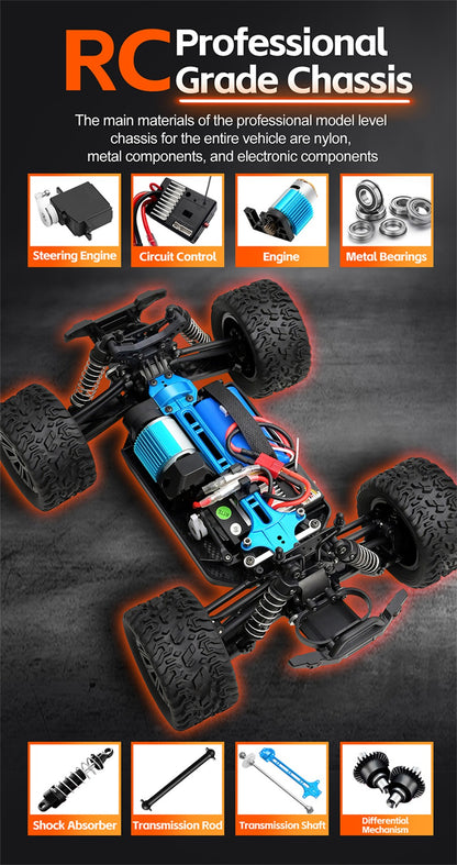 Raptor Cross Country Truck High' Speed Off-road (Rc) Remote Control Car ,Maximum Speed Up to 35km/H LED light Rechargeable battery 1:16 Scale.