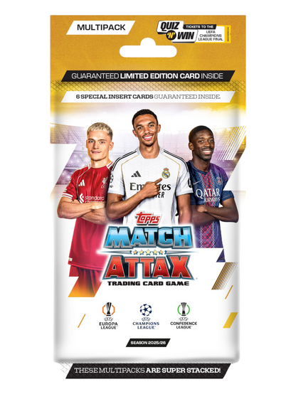 Topps UEFA Champions League Match Attax 2025 Trading and Collectible Card Game (Multipack)