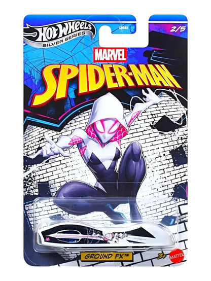 Hotwheels Spiderman Series Set of 5 cars Mainline 1:64 Scale (GDG83-952L)