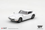 PRE-ORDER Mini GT. 1417 TOYOTA 2000GT PEGASUS WHITE Diecast Model Box / Blister (Eta-Feb 2027)