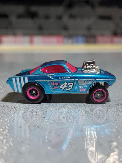 HotWheels 'VOLVO P1800 GASSER' Imported Mainline 1:64 Scale Super Treasure Hunt (With protector)