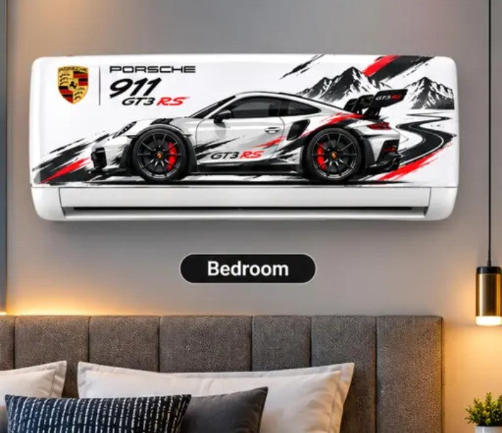 AC Sticker | Mustang, Porsche, Deadpool & Anime Designs | Multiple Designs Available | Split AC Vinyl Decal