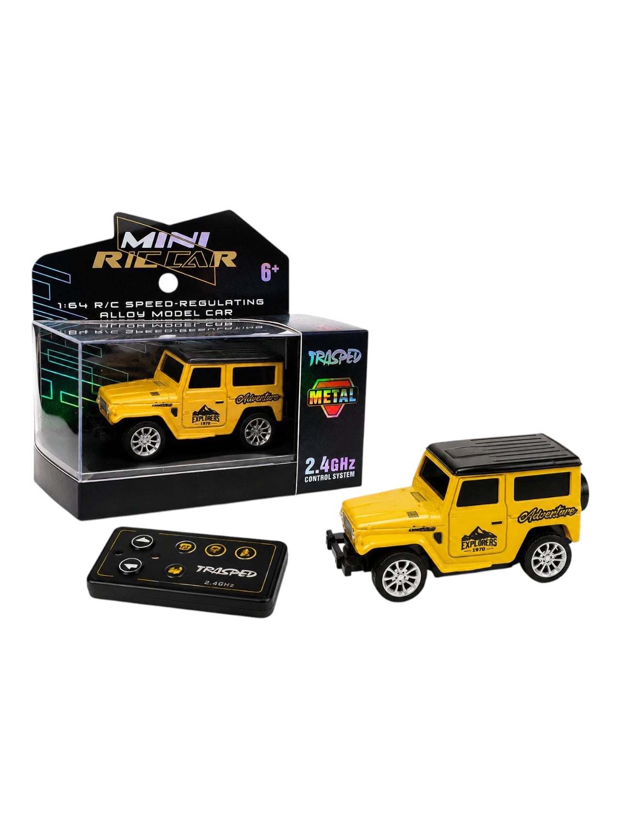Trasped Mini (RC) Toyota remote control Speed Regulating Alloy Model Car 1:64 Scale 2.4 GHz Control System