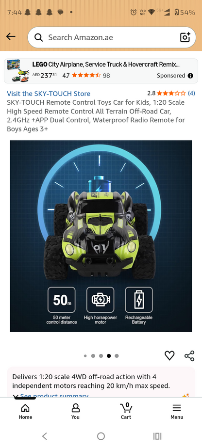 Epoch Racing 1:20 Scale RC Off-Road Buggy – 2.4GHz Remote Control Car, APP Control Full Function, Car