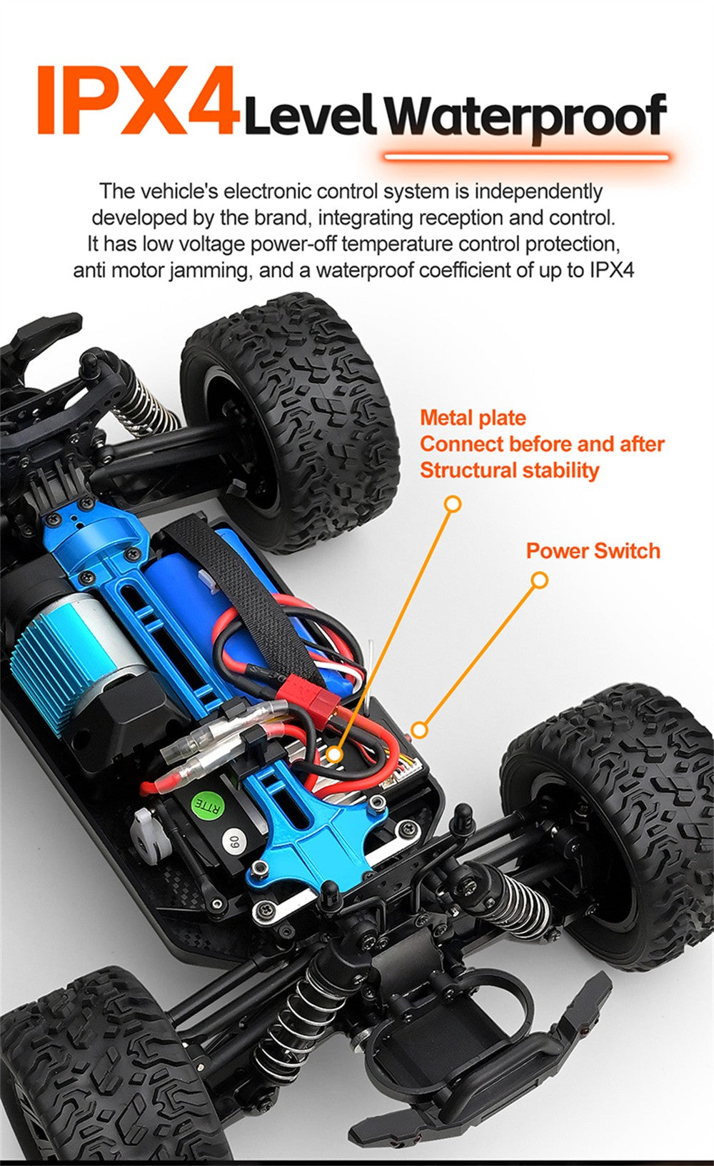 Raptor Cross Country Truck High' Speed Off-road (Rc) Remote Control Car ,Maximum Speed Up to 35km/H LED light Rechargeable battery 1:16 Scale.