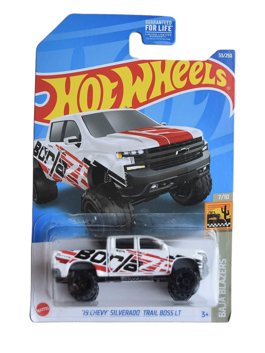 Hotwheels 19 Chevy Silverado Trail Boss LT Imported Mainline 1:64 Scale (Blister Damage)