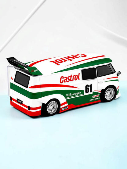 SUPCAR "Volkswagen T1 Castrol Racing Van #61 Die-Cast Model Car | Premium Collectible Display Model 1:64 Scale