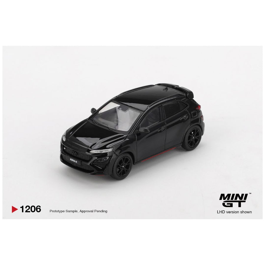 Mini GT #1206: Hyundai KONA N Phantom Black Imported 1:64 Scale Diecast