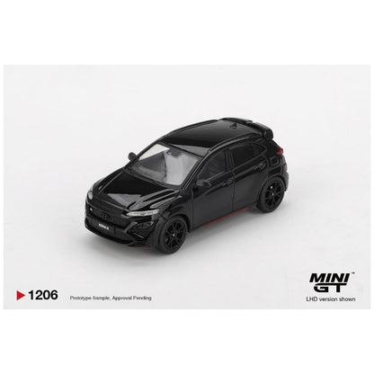 Mini GT #1206: Hyundai KONA N Phantom Black Imported 1:64 Scale Diecast