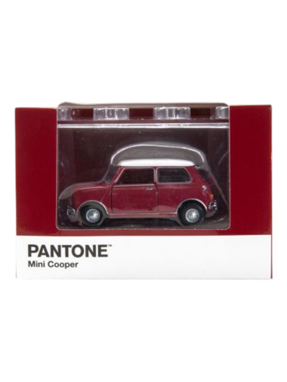 TINY PANTONE Mini Cooper Diecast Model Car – Classic Red Mini