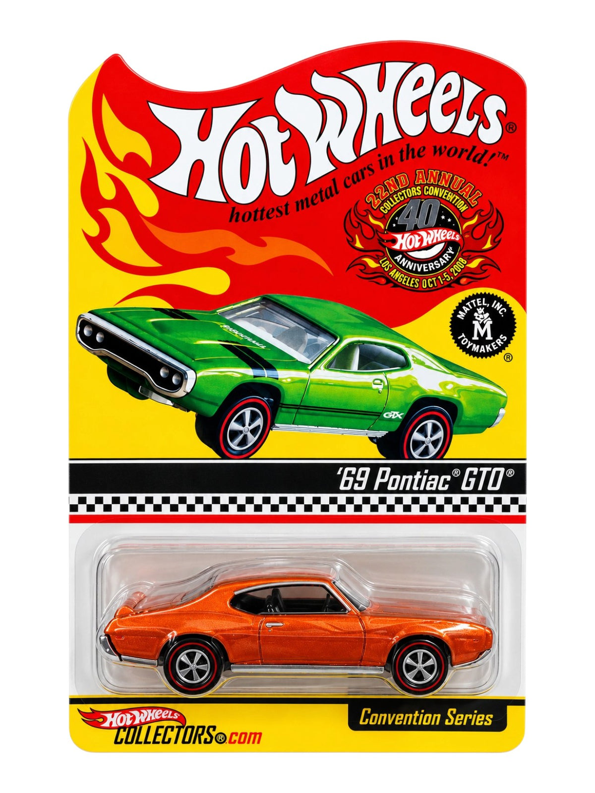 Hotwheels ’69 Pontiac GTO | 22nd Annual Collectors Convention Edition | Orange Die-Cast Car | Premium RLC 1:64 Scale 01221/03000