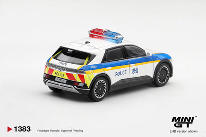 Pre-Orders Mini GT No.1383 Hyundai Ioniq 5 Police Car 1:64 Scale Diecast Model ( Box )