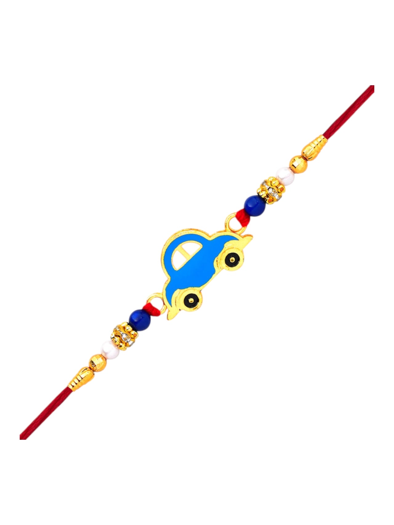 Vintage Blue Car Rakhi | Premium Designer Rakhi for Boys