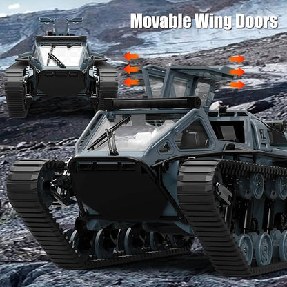 JJRC Ripsaw EV3-F4, 2.4Ghz Remote Control Crawler High Speed Tank, Off-Road RC Tracked Vehicles 360°Pirouette Drifting Car 2×1.5V Battery ( Not Included ),USB Charger included 1:16 Scale