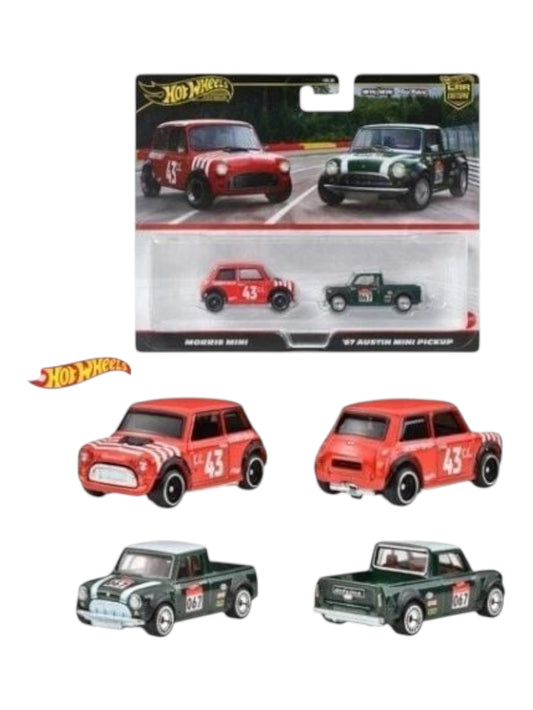 Hotwheels Morris mini & :67 Austin mini pickup imported multipack 1:64 Scale