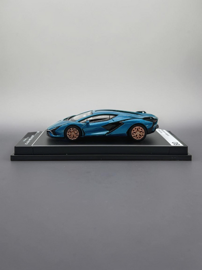 Postercars Hypercar League Collection Lamborghini Sian FKP 37 1:64 Scale  / Blue Uranus No 08