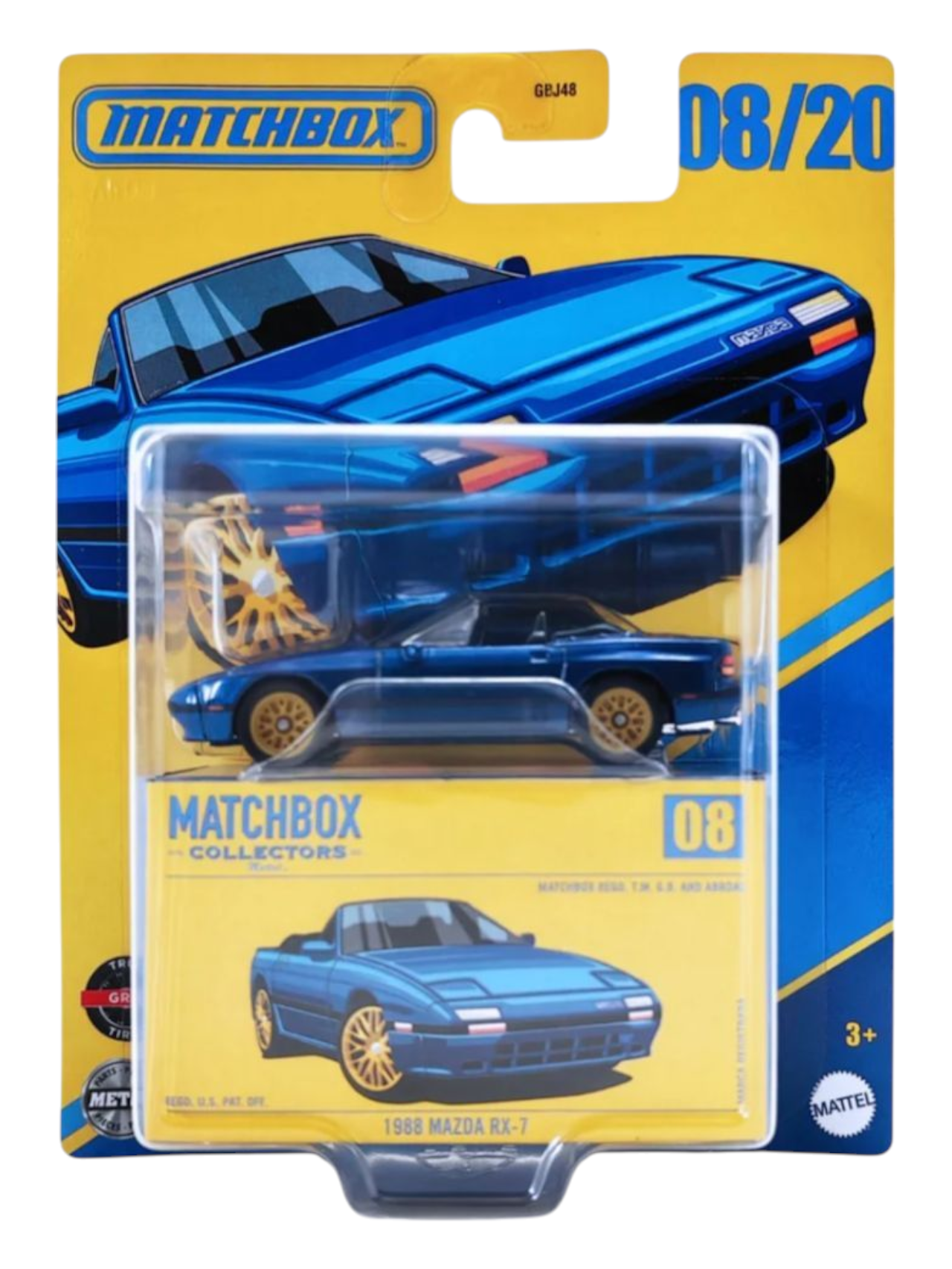 Matchbox Collectors Series 1988 Mazda RX-7 08/20 Imported Mainline 1:64 Scale