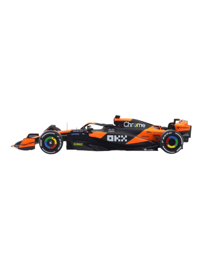 Bburago Formula 1 (F1) 2024 Mclaren MCL38 Miami Grand Prix Driver No-81 Oscar Piastri 1:24 Scale (With Figure)