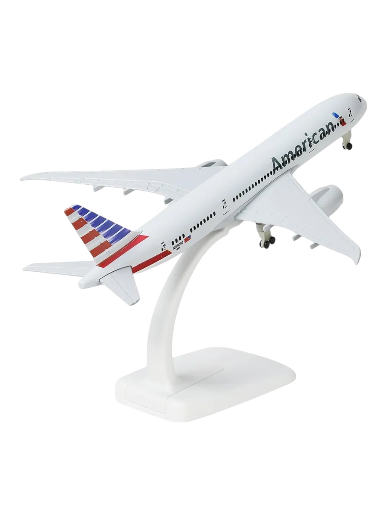 Aircraft model American 787 Diecast Metal Airplane Boeing 787 Model With Display Stand And Landing Wheels (20cm) Scale (No.309)