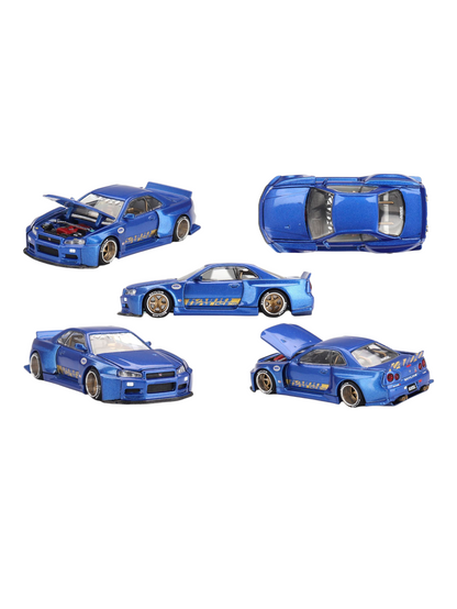 Mini GT Kaido House Nissan Skyline GT-R (R34) Kaido Works Shinjuku V2 1:64 Scale