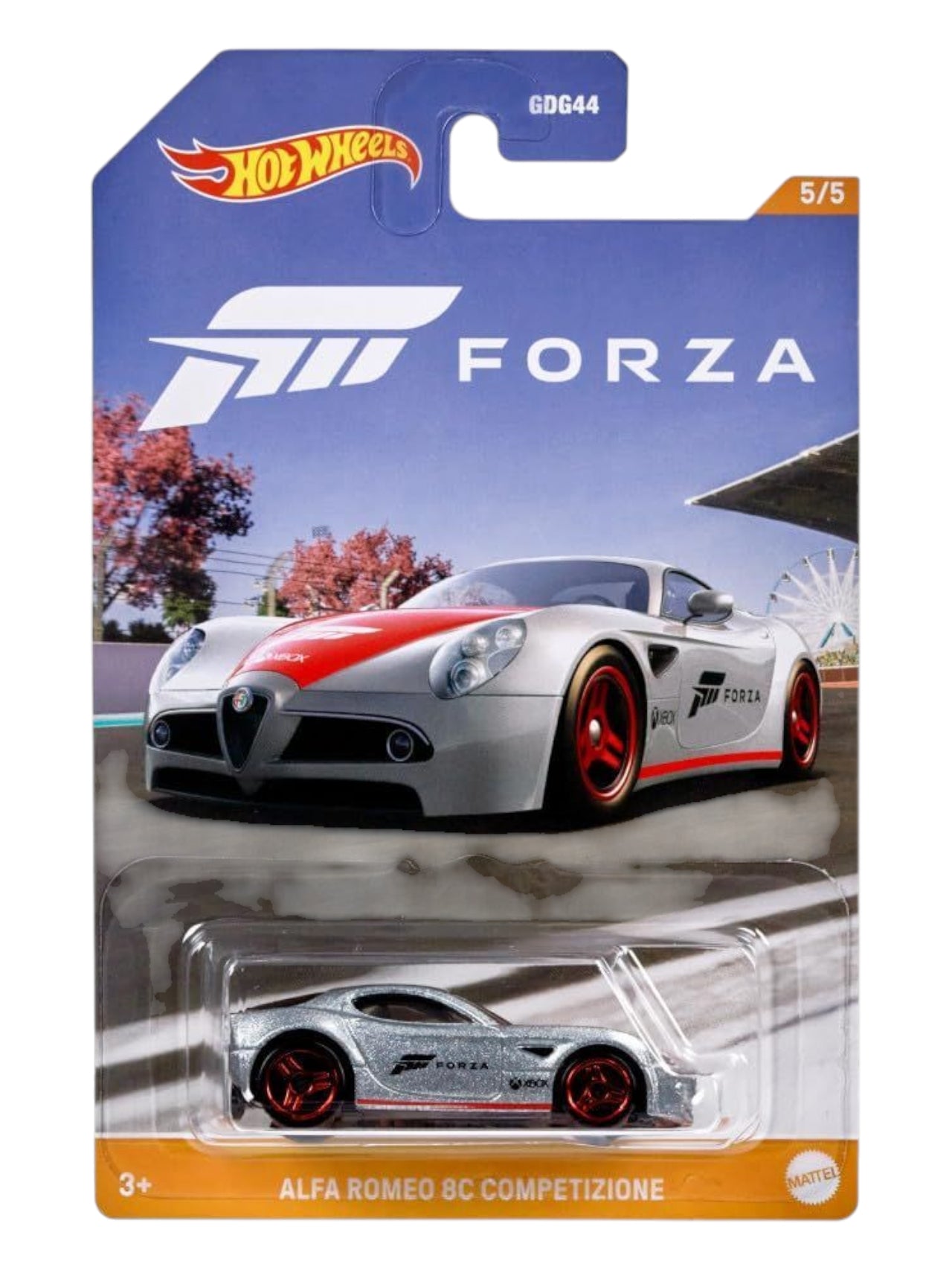 Hotwheels Forza alfa romeo 8c competition imported mainline Card Art  1:64 Scale