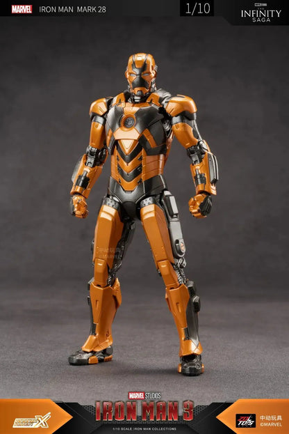 ZD Toys Marvel Studios Iron Man 3 Mark 28 (Jack) | 1:10 Scale 7-Inch Highly Articulated Action Figure (code-1906-28)