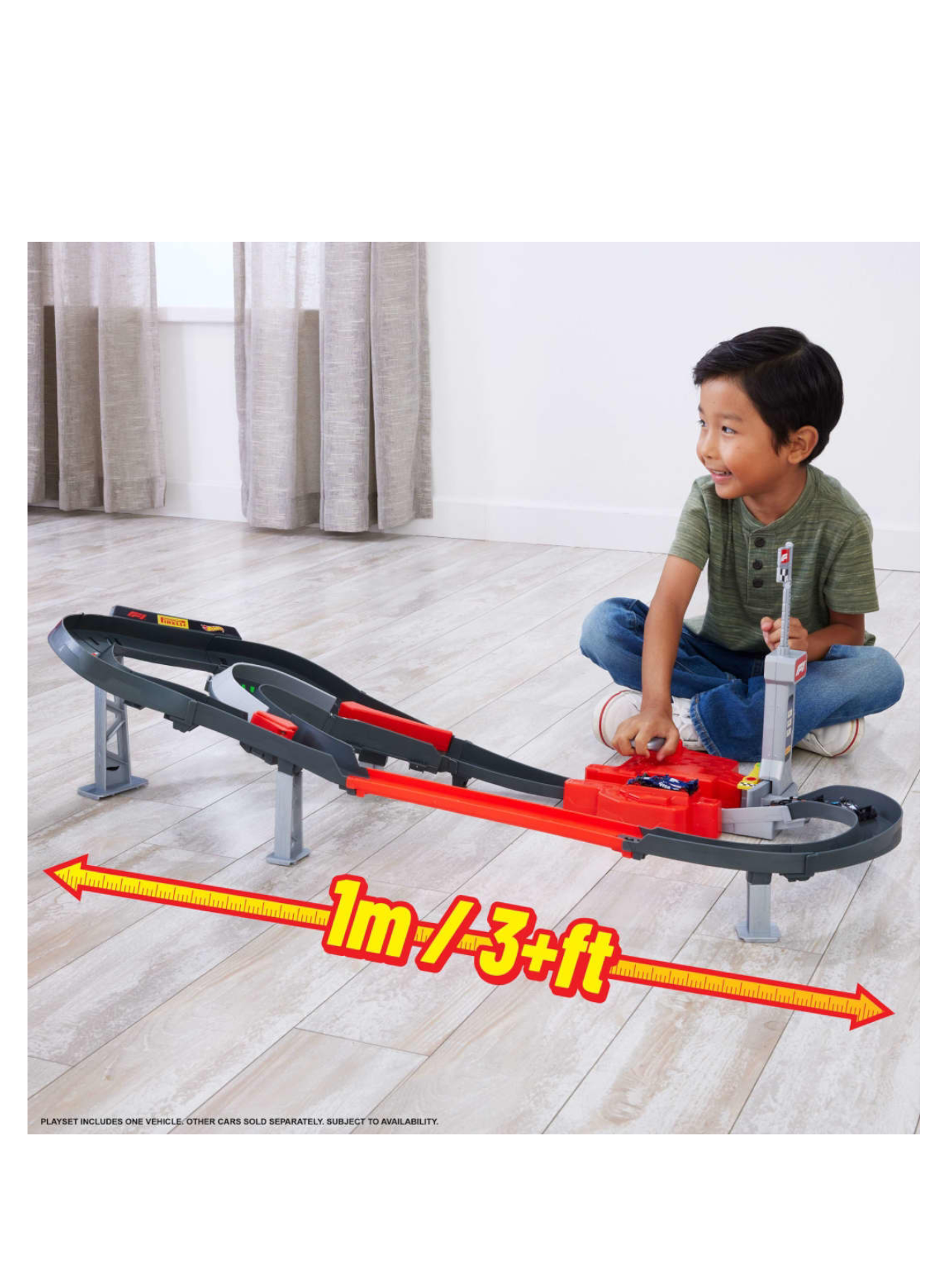 HotWheels Racing Formula 1 (F1) Sprint Race Circuit Track Set With 3 Die-Cast Cars in 1:64 Scale