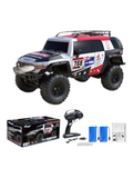 RC Cars Racing Rally RTR Remote Control Car 4WD 2.4GHz Brushed Offroad Racing Hobby Grade Model Vehicle with LED Lights 2Pcs Battery Climbing Beast 1:10 Scale