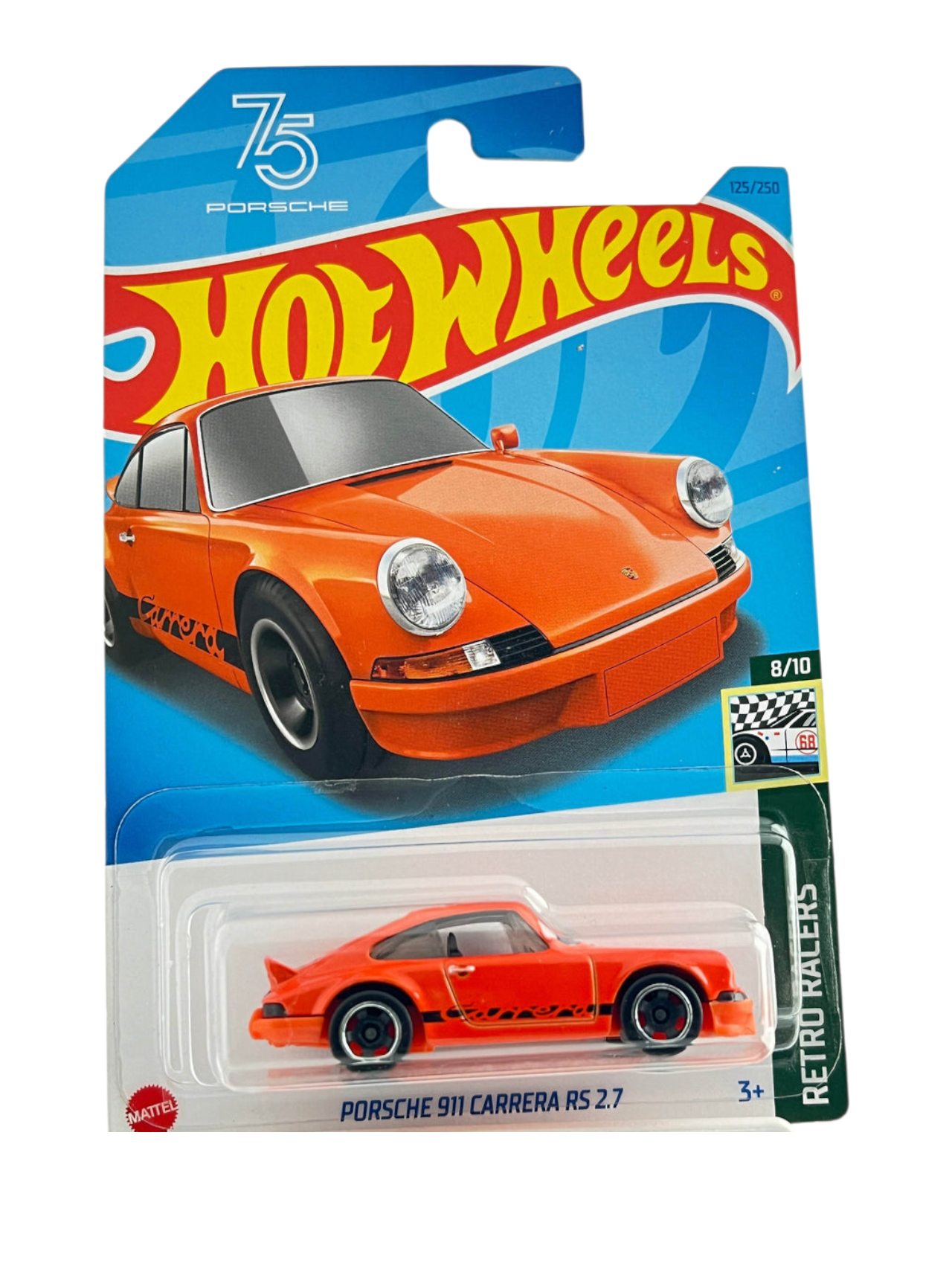 HotWheels ' Porsche 911 Carrera Rs 2.7 Imported Mainline 1:64 Scale