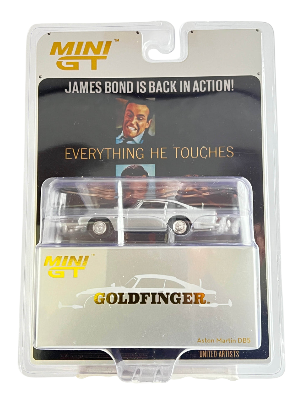 MINI Gt James Bond Is Back In Action GOLDFINGER Aston Martin DB5 Imported 1:64 Scale