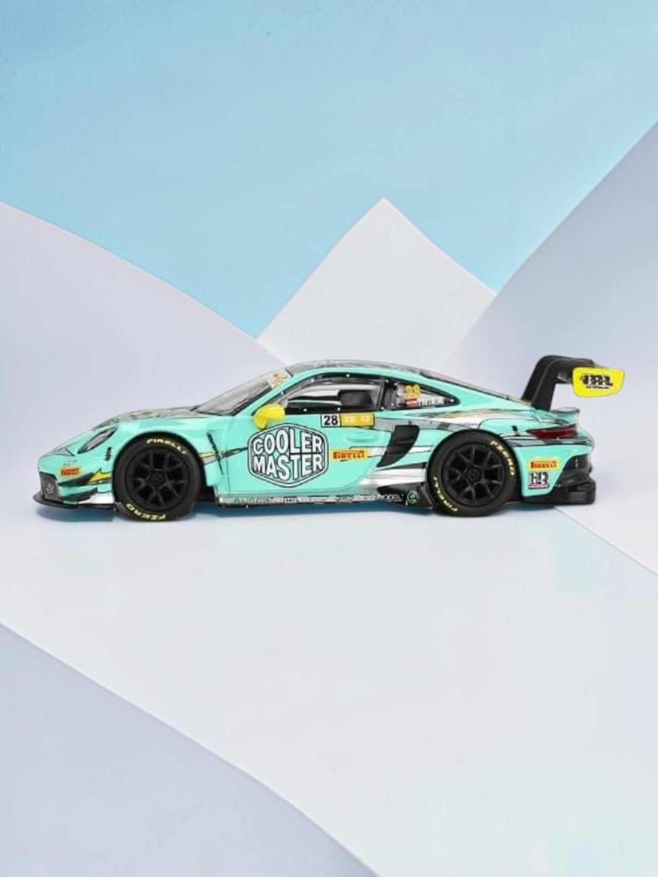 Mini GT #804: Porsche 911 GT3 R #28 HubAuto Racing 2023 FIA GT World Cup 70th Macau Grand Prix 1:64 Scale