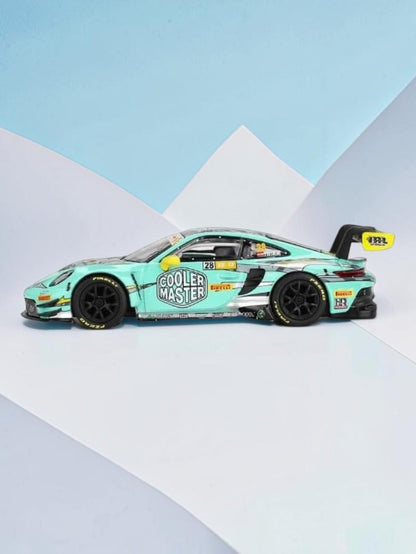Mini GT #804: Porsche 911 GT3 R #28 HubAuto Racing 2023 FIA GT World Cup 70th Macau Grand Prix 1:64 Scale
