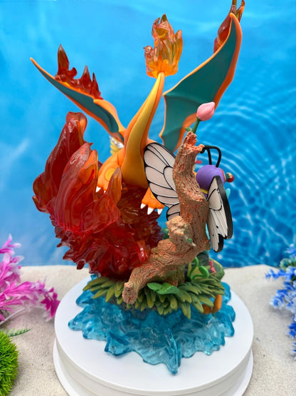 Pokémon action figure Ash 1:6 Ketchum with Charizard & Pikachu Collectible Diorama Figure Display Statue 16 Inch