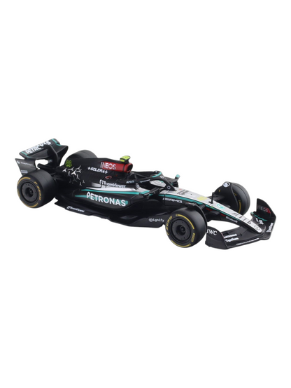Bburago MERCEDES AMG PETRONAS 2024 Formula 1 (F1) W15 E Performance no 44 Lewis Hamilton 1:43 Scale (With Acrylic Case)