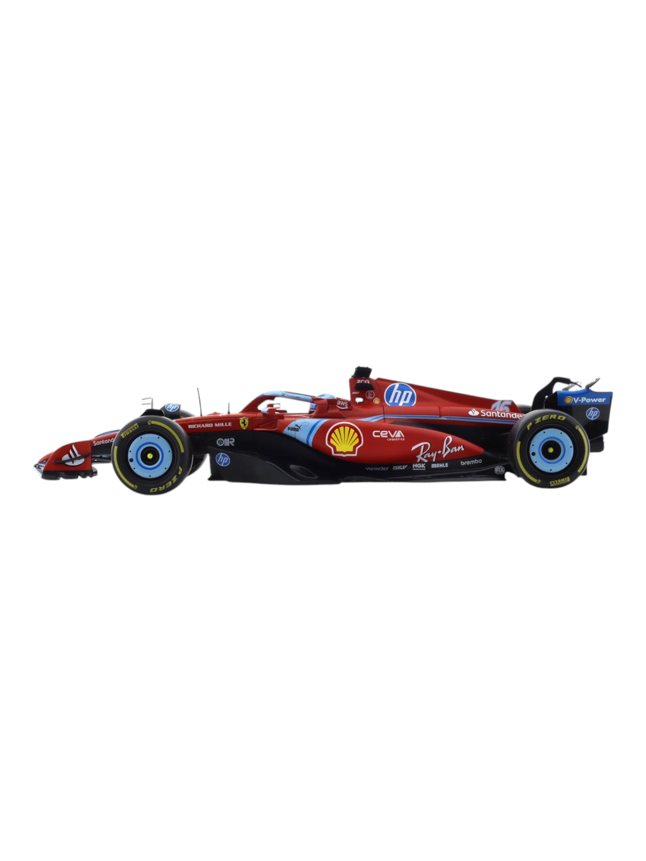 Bburago Formula 1 (F1) Ferrari Miami GP SF-24 16 No Charles Leclerc 1:18 Scale Diecast
